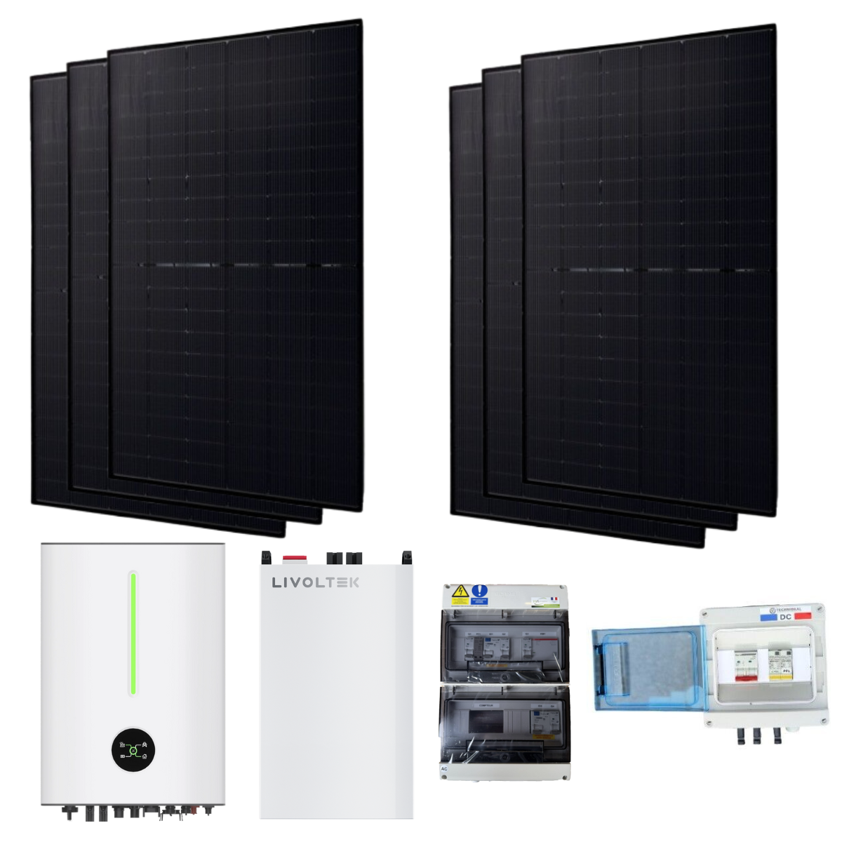 Hybrid-Solar-Kit mit 3000-W-Bifacial-Batterie von Livoltek – DMEGC