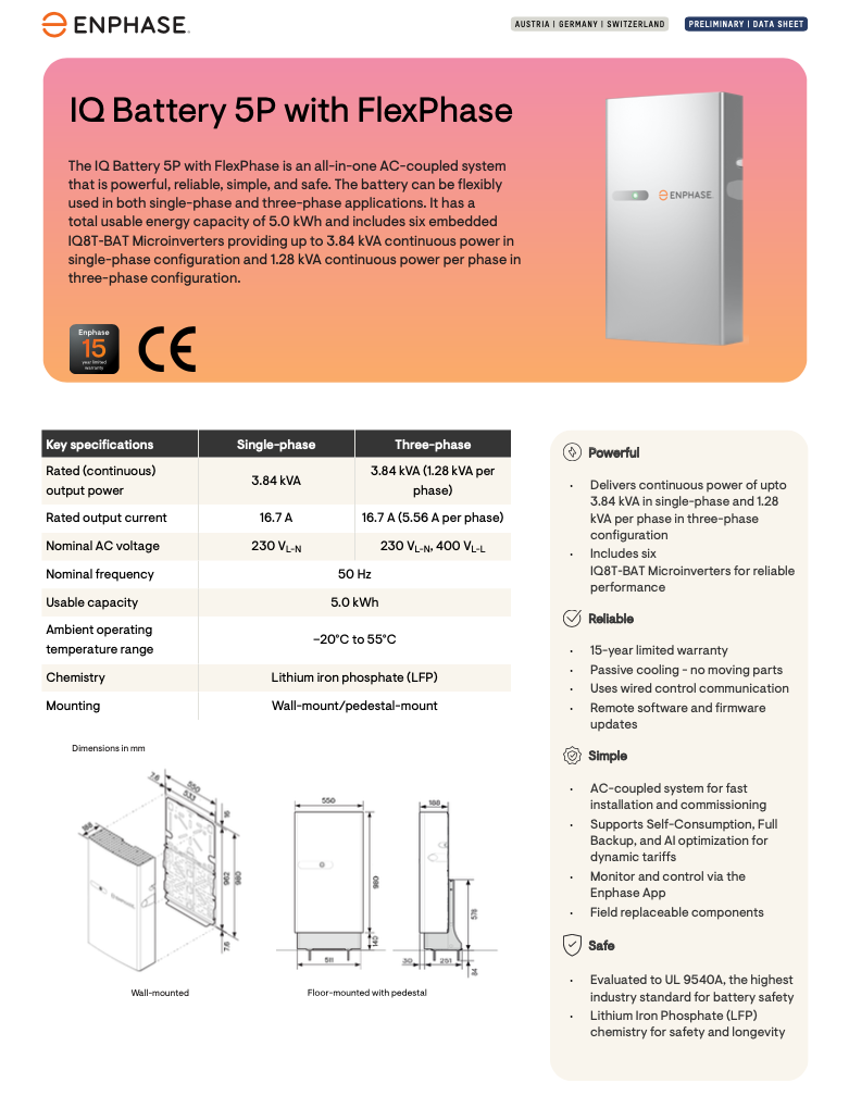 ENPHASE IQ Battery 5P Flexph. Energiespeicherung – Bild 3